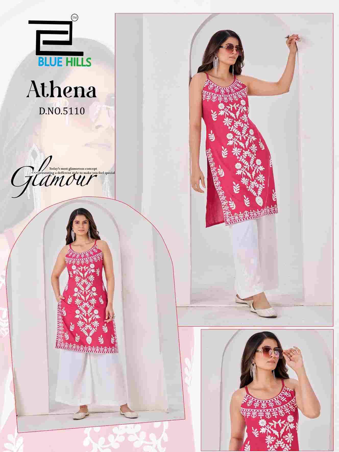 Athena By Blue Hills 5108 To 5111 Series Designer Stylish Fancy Colorful Beautiful Party Wear & Ethnic Wear Collection Rayon Kurtis At Wholesale Price