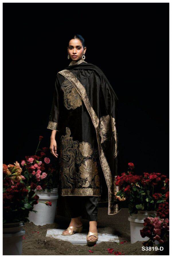 Nyasha-3819 By Ganga Fashion 3819-A To 3819-D Series Beautiful Festive Suits Stylish Colorful Fancy Casual Wear & Ethnic Wear Premium Viscose Silk Jacquard Print Dresses At Wholesale Price