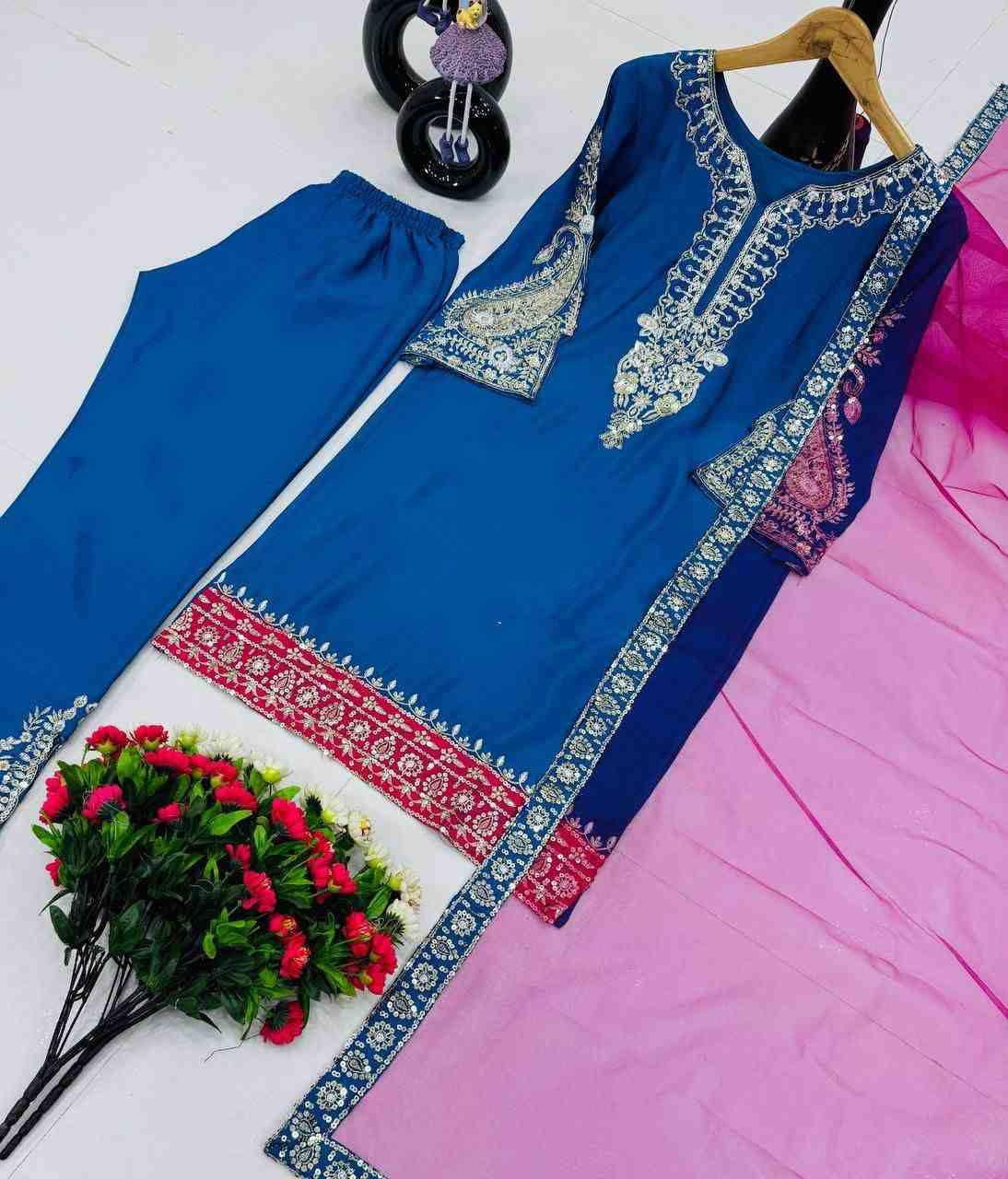 Kf-1664 By Fashid Wholesale 01 To 02 Series Beautiful Stylish Festive Suits Fancy Colorful Casual Wear & Ethnic Wear & Ready To Wear Heavy Chinnon Dresses At Wholesale Price