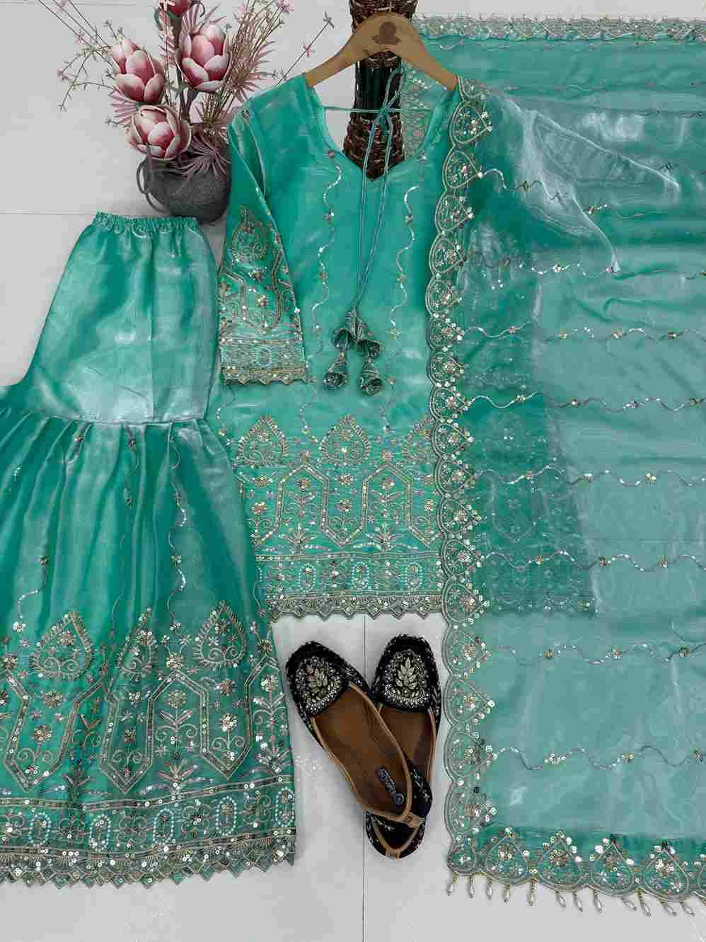 Kf-1712 By Fashid Wholesale 01 To 02 Series Beautiful Sharara Colorful Fancy Wedding Collection Occasional Wear & Party Wear Heavy Satin Dresses At Wholesale Price
