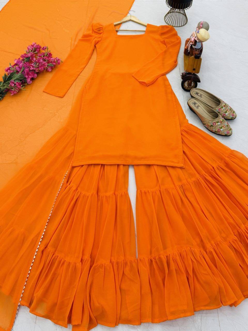 Zf-5053 By Fashid Wholesale 01 To 04 Series Designer Stylish Fancy Colorful Beautiful Party Wear & Ethnic Wear Collection Faux Georgette Dresses At Wholesale Price