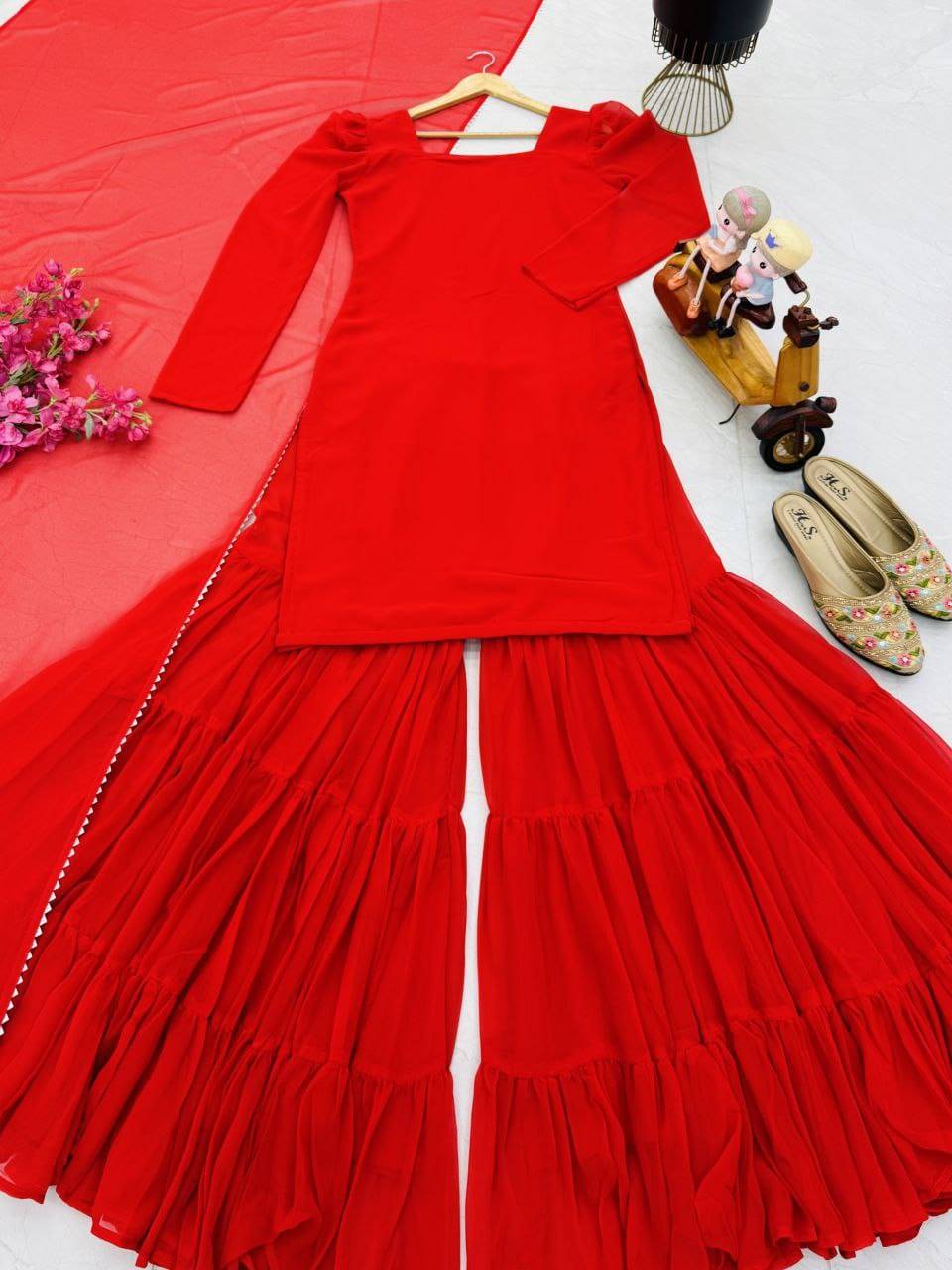 Zf-5053 By Fashid Wholesale 01 To 04 Series Designer Stylish Fancy Colorful Beautiful Party Wear & Ethnic Wear Collection Faux Georgette Dresses At Wholesale Price