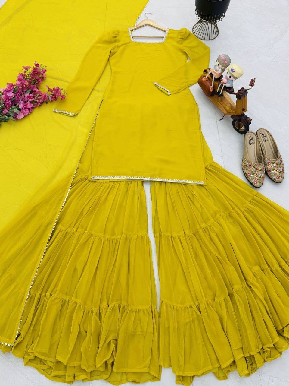 Zf-5053 By Fashid Wholesale 01 To 04 Series Designer Stylish Fancy Colorful Beautiful Party Wear & Ethnic Wear Collection Faux Georgette Dresses At Wholesale Price