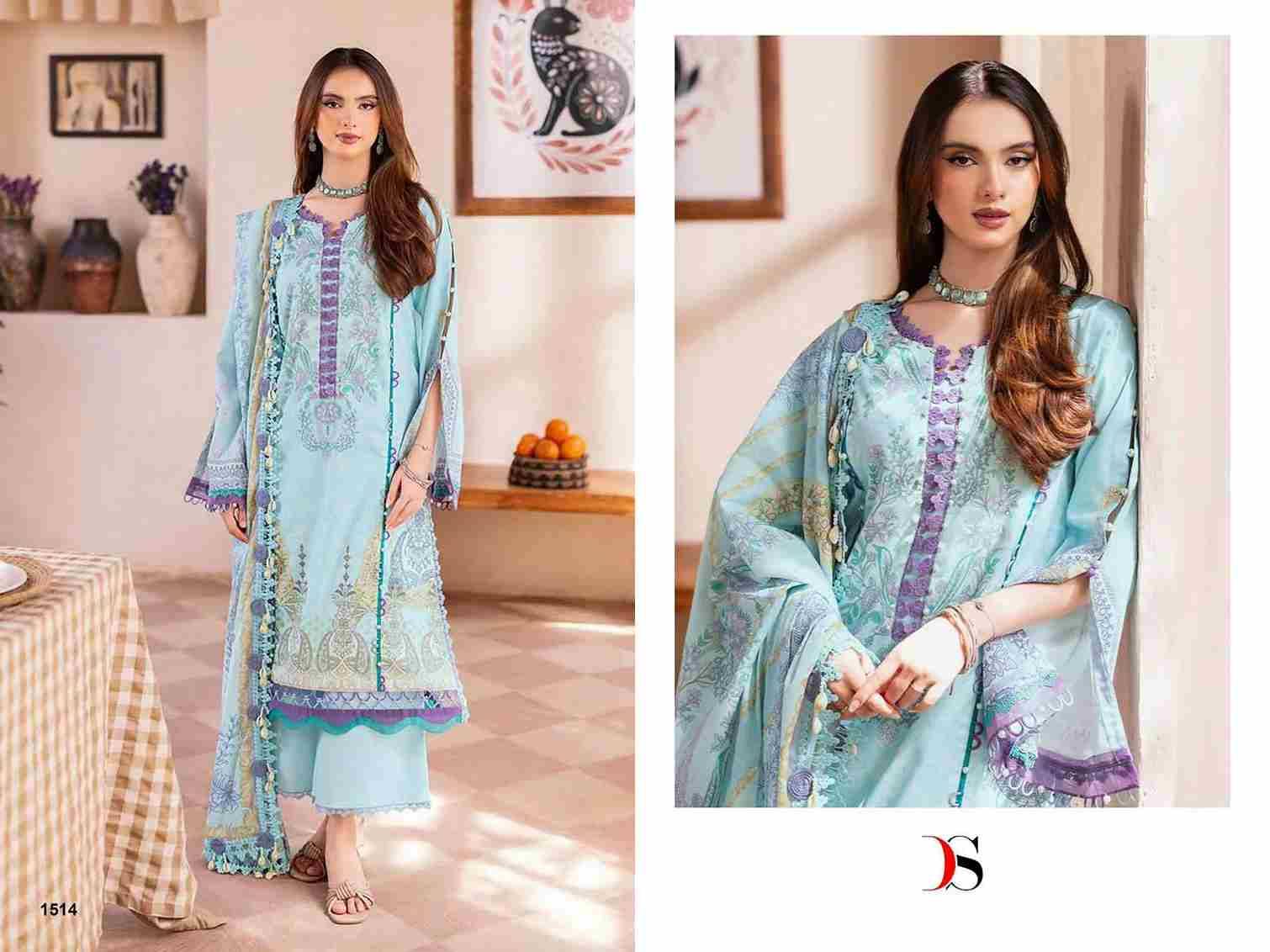 Jade Urbane-25 Vol-6 By Deepsy Suits 1511 To 1518 Series Pakistani Stylish Beautiful Colourful Printed & Embroidered Party Wear & Occasional Wear Pure Cotton Dresses At Wholesale Price