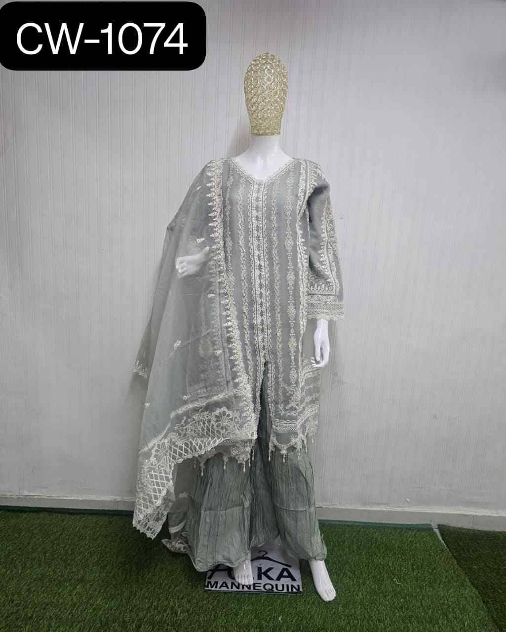 Mushk Hit Design 1074 Colours By Mushk 1074-A To 1074-C Series Beautiful Winter Collection Pakistani Suits Stylish Fancy Colorful Casual Wear & Ethnic Wear Heavy Chiffon Dresses At Wholesale Price