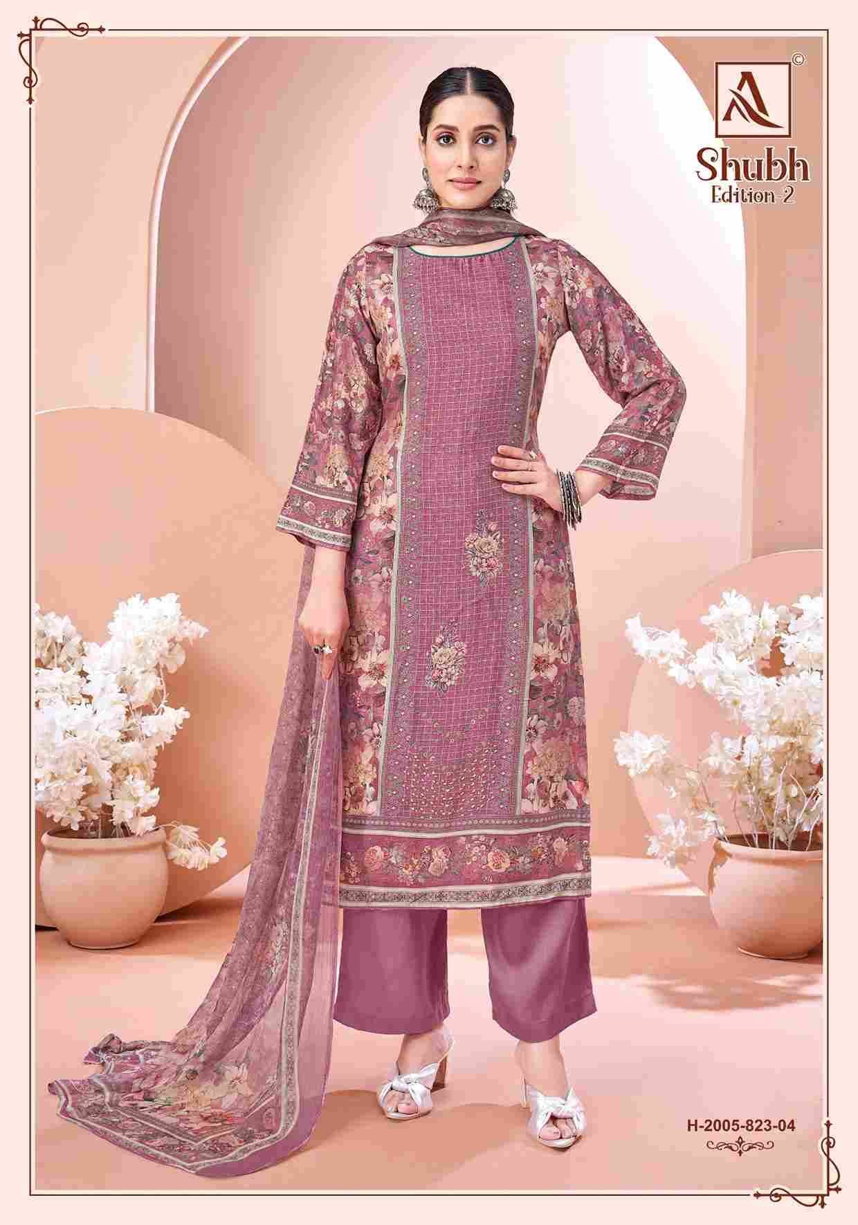 Shubh Vol-2 By Alok Suit 2005-823-01 To 2005-823-04 Series Beautiful Festive Suits Stylish Fancy Colorful Casual Wear & Ethnic Wear Pure Viscose Muslin Print Dresses At Wholesale Price