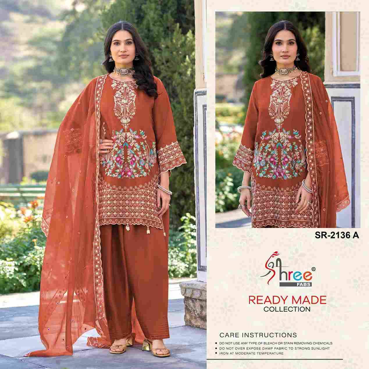 Shree Fabs Hit Design SR-2136 Colours By Shree Fabs SR-2136-A To SR-2136-D Series Beautiful Stylish Pakistani Suits Fancy Colorful Casual Wear & Ethnic Wear & Ready To Wear Viscose Embroidery Dresses At Wholesale Price