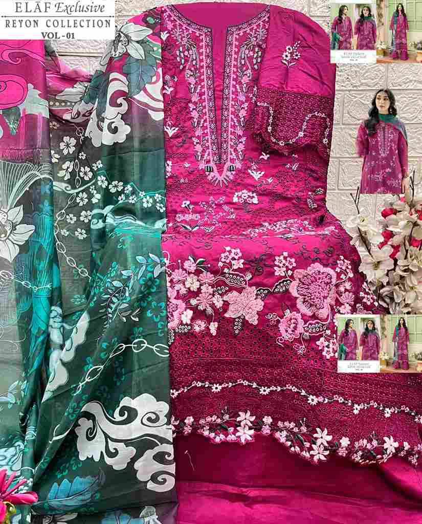 Elaf Exclusive Reyon Collection Vol-1 By Shree Fabs 4061 To 4065 Series Beautiful Pakistani Suits Colorful Stylish Fancy Casual Wear & Ethnic Wear Pure Rayon With Embroidered Dresses At Wholesale Price