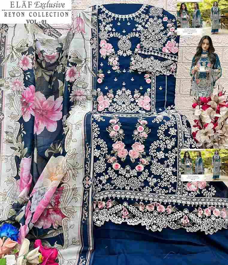 Elaf Exclusive Reyon Collection Vol-1 By Shree Fabs 4061 To 4065 Series Beautiful Pakistani Suits Colorful Stylish Fancy Casual Wear & Ethnic Wear Pure Rayon With Embroidered Dresses At Wholesale Price