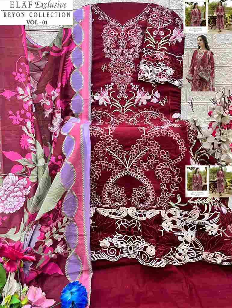 Elaf Exclusive Reyon Collection Vol-1 By Shree Fabs 4061 To 4065 Series Beautiful Pakistani Suits Colorful Stylish Fancy Casual Wear & Ethnic Wear Pure Rayon With Embroidered Dresses At Wholesale Price