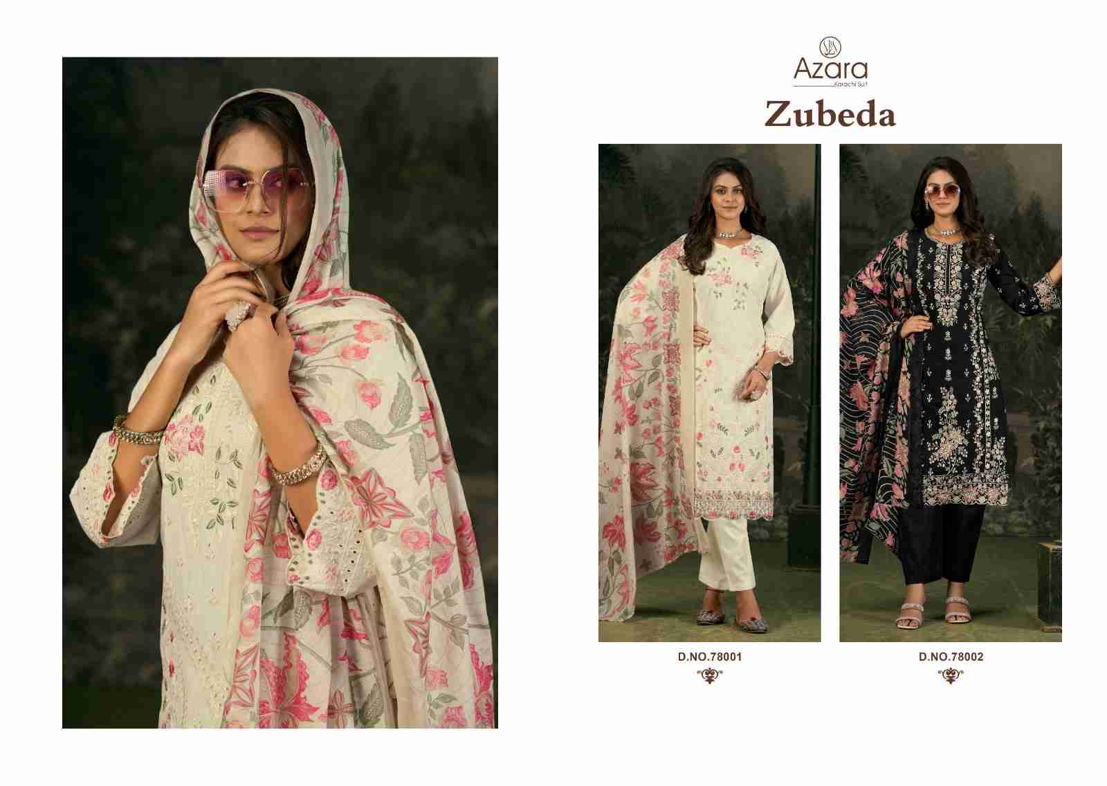 Zubeda By Azara 78001 To 78002 Series Designer Stylish Fancy Colorful Beautiful Party Wear & Ethnic Wear Collection Pure Lawn Cotton Dresses At Wholesale Price