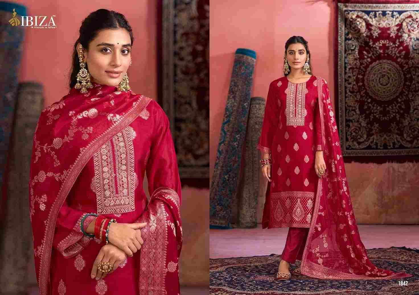 Biella By Ibiza 1841 To 1844 Series Beautiful Festive Suits Colorful Stylish Fancy Casual Wear & Ethnic Wear Bangalori Silk Jacquard Dresses At Wholesale Price
