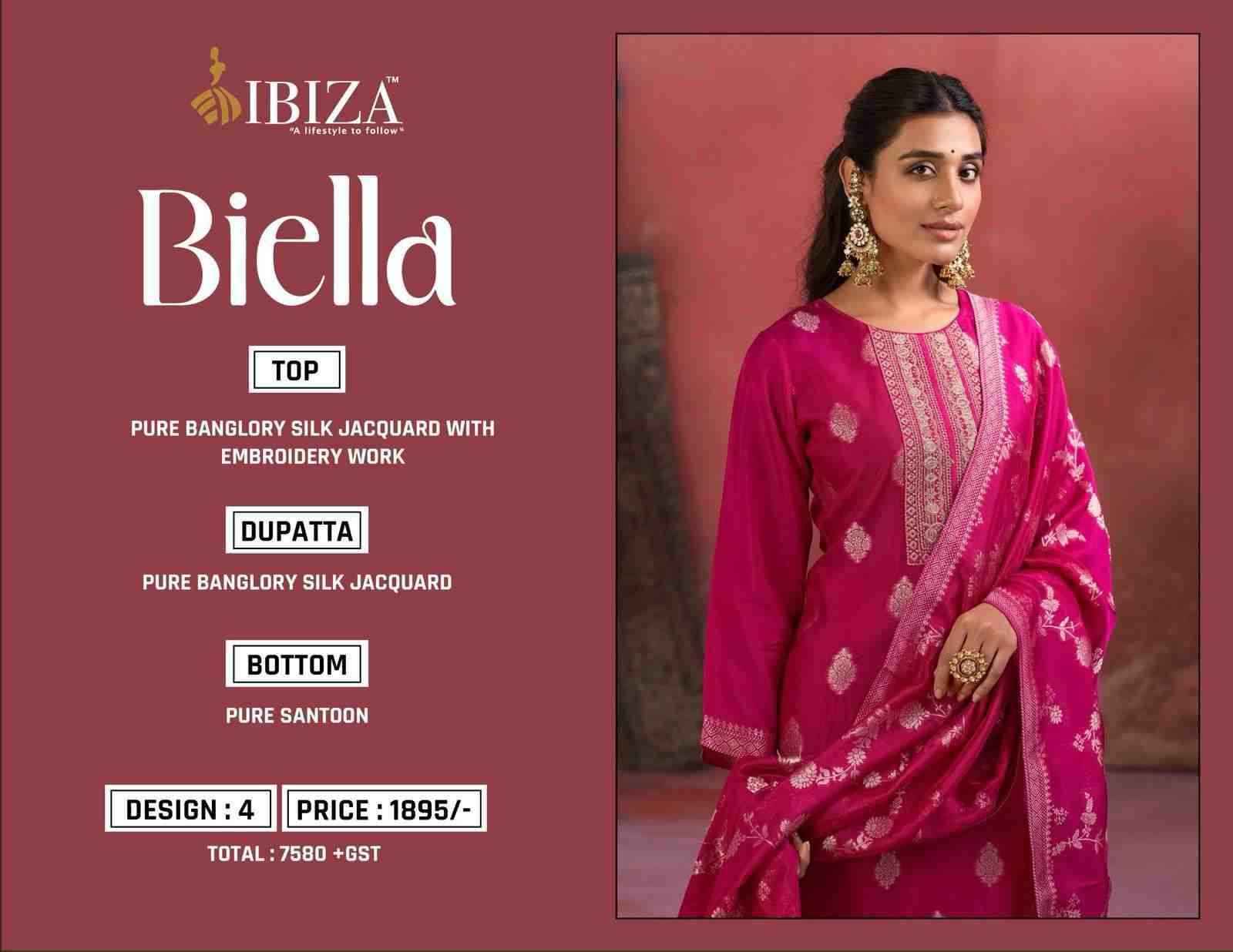Biella By Ibiza 1841 To 1844 Series Beautiful Festive Suits Colorful Stylish Fancy Casual Wear & Ethnic Wear Bangalori Silk Jacquard Dresses At Wholesale Price
