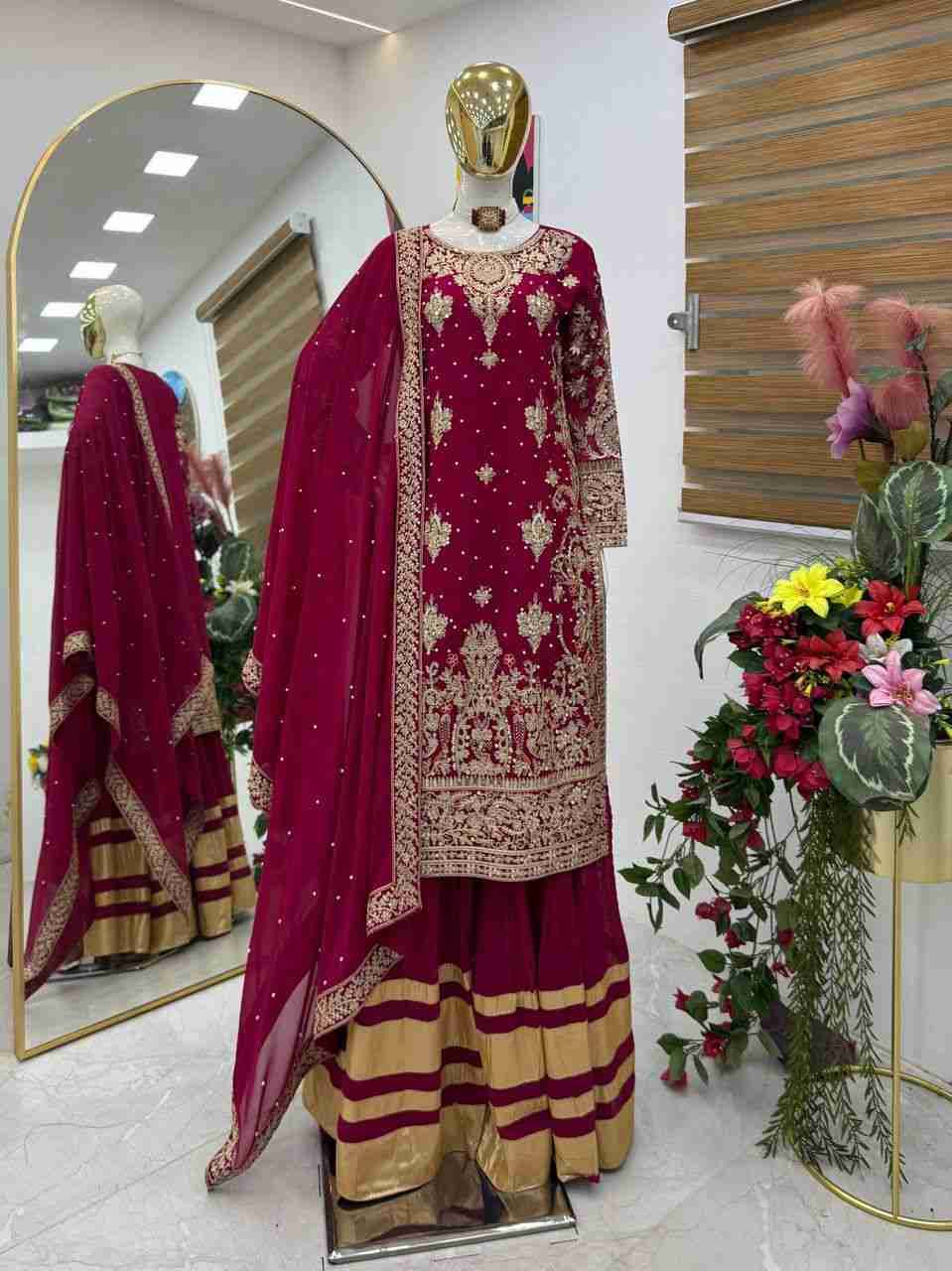 Zd-Amiri By Fashid Wholesale Beautiful Colorful Fancy Wedding Collection Occasional Wear & Party Wear Faux Georgette Dresses At Wholesale Price