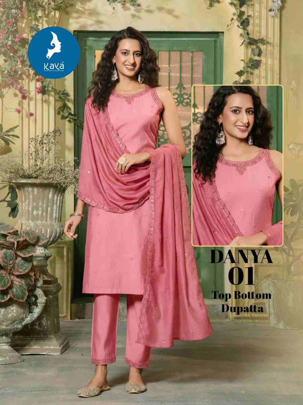Danya By Kaya 01 To 06 Series Beautiful Stylish Festive Suits Fancy Colorful Casual Wear & Ethnic Wear & Ready To Wear Roman Silk Dresses At Wholesale Price