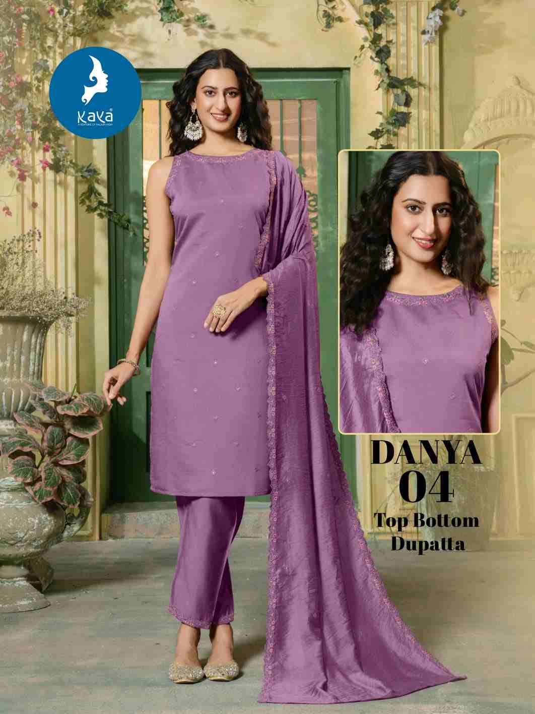 Danya By Kaya 01 To 06 Series Beautiful Stylish Festive Suits Fancy Colorful Casual Wear & Ethnic Wear & Ready To Wear Roman Silk Dresses At Wholesale Price