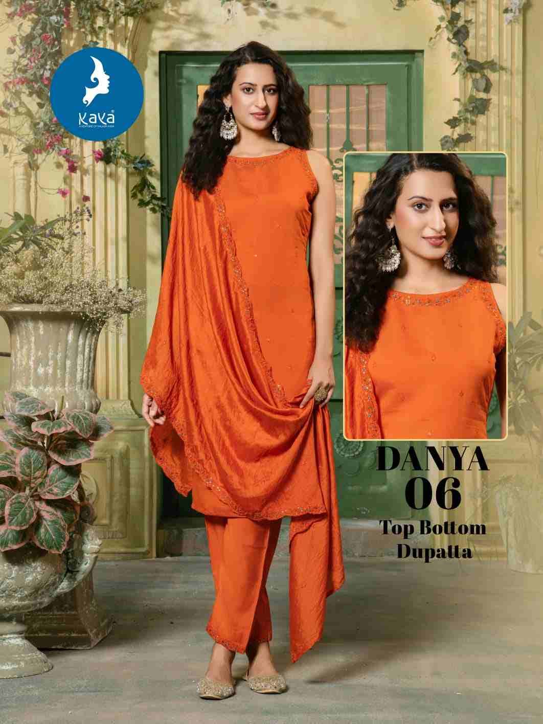 Danya By Kaya 01 To 06 Series Beautiful Stylish Festive Suits Fancy Colorful Casual Wear & Ethnic Wear & Ready To Wear Roman Silk Dresses At Wholesale Price