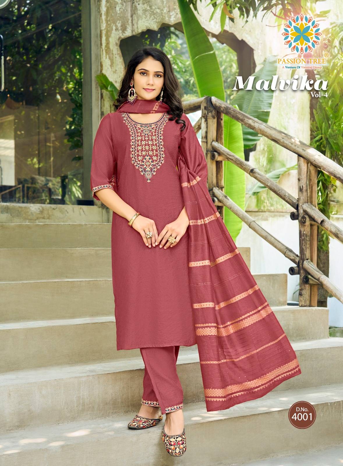 Malvika Vol-4 By Passion Tree 4001 To 4007 Series Beautiful Festive Suits Colorful Stylish Fancy Casual Wear & Ethnic Wear Vatican Dresses At Wholesale Price