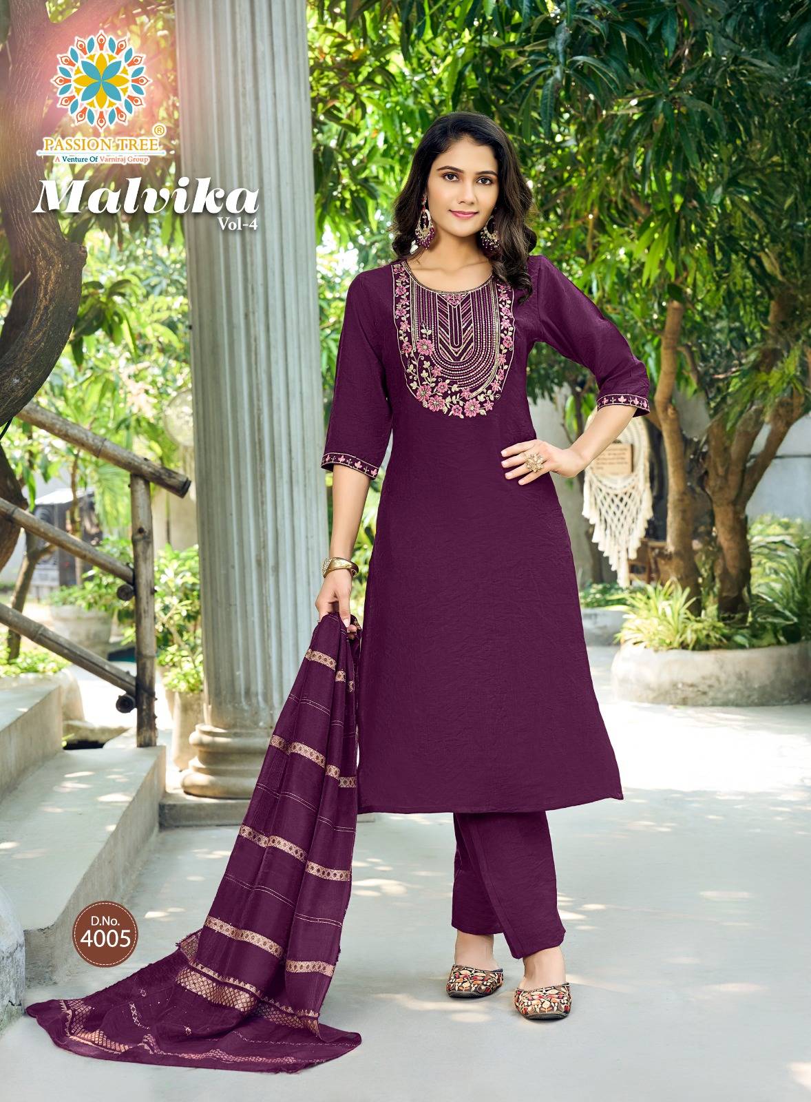 Malvika Vol-4 By Passion Tree 4001 To 4007 Series Beautiful Festive Suits Colorful Stylish Fancy Casual Wear & Ethnic Wear Vatican Dresses At Wholesale Price