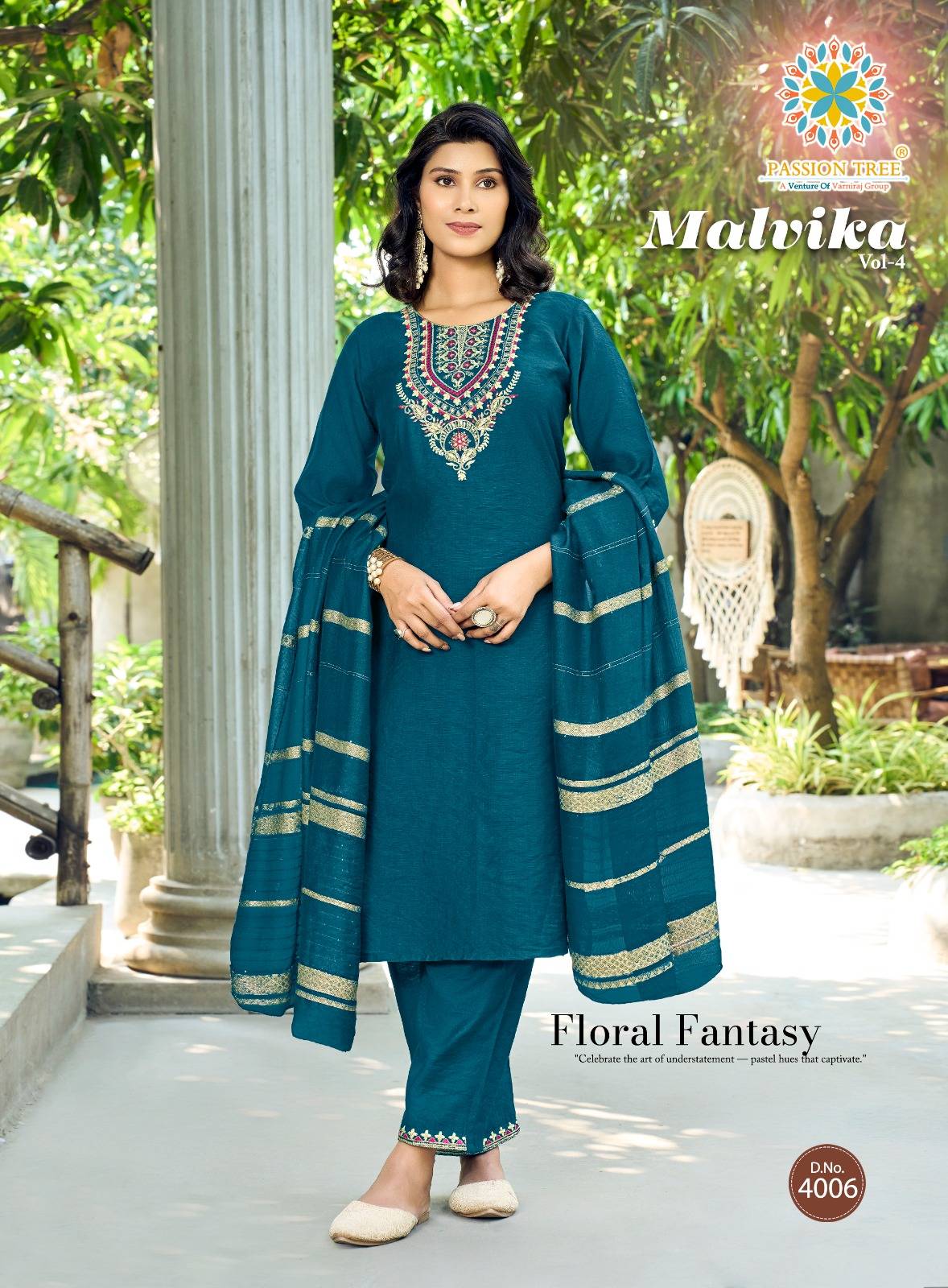 Malvika Vol-4 By Passion Tree 4001 To 4007 Series Beautiful Festive Suits Colorful Stylish Fancy Casual Wear & Ethnic Wear Vatican Dresses At Wholesale Price