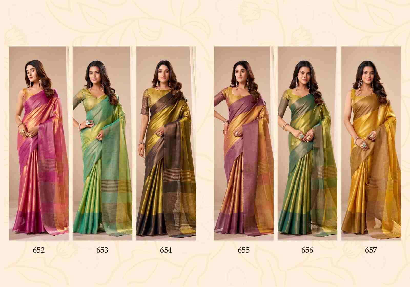 Shristi By Rajpath 652 To 657 Series Indian Traditional Wear Collection Beautiful Stylish Fancy Colorful Party Wear & Occasional Wear Soft Silk Sarees At Wholesale Price