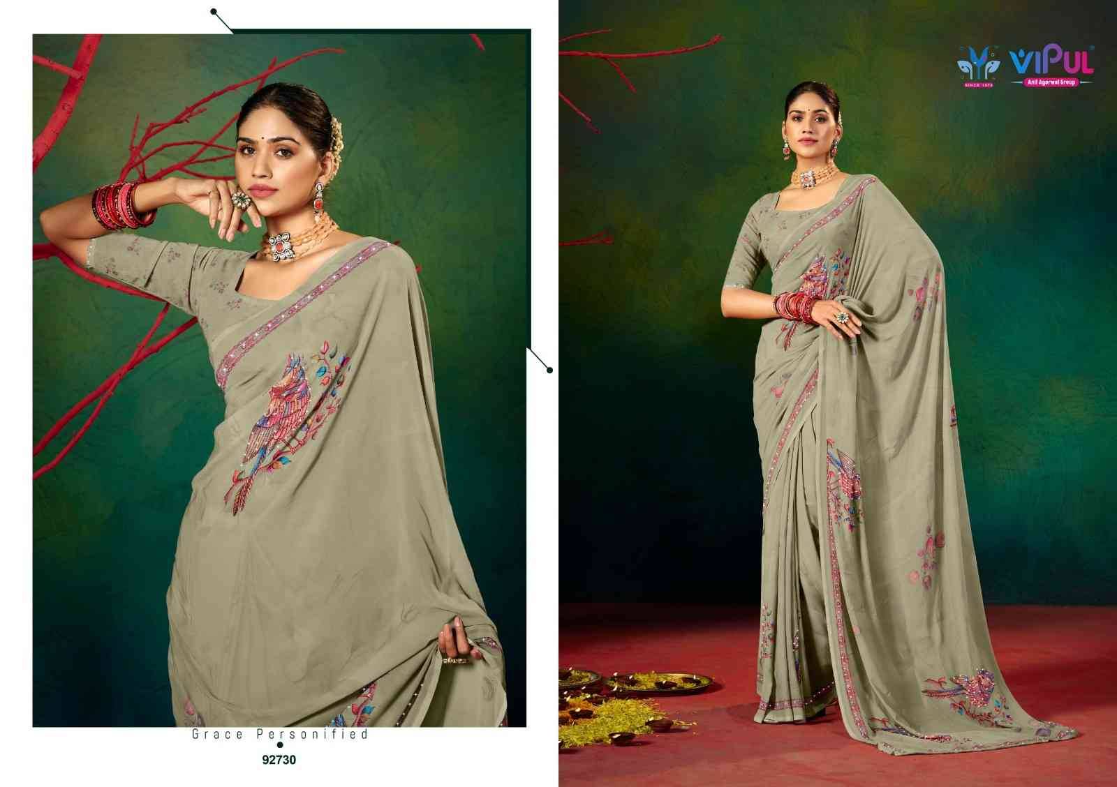 Saiyara Vol-11 By Vipul Fashion 92727 To 92732 Series Indian Traditional Wear Collection Beautiful Stylish Fancy Colorful Party Wear & Occasional Wear Weightless Sarees At Wholesale Price