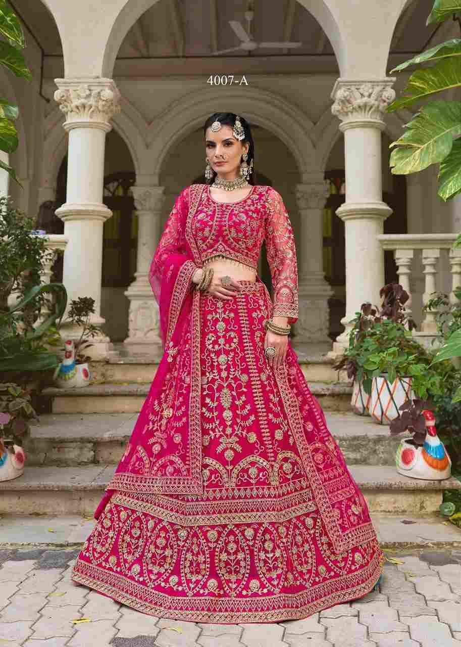 Bidai Vol-2 By Senhora Dresses 4007-A To 4007-D Series Designer Beautiful Collection Occasional Wear & Party Wear Pure Net Lehengas At Wholesale Price
