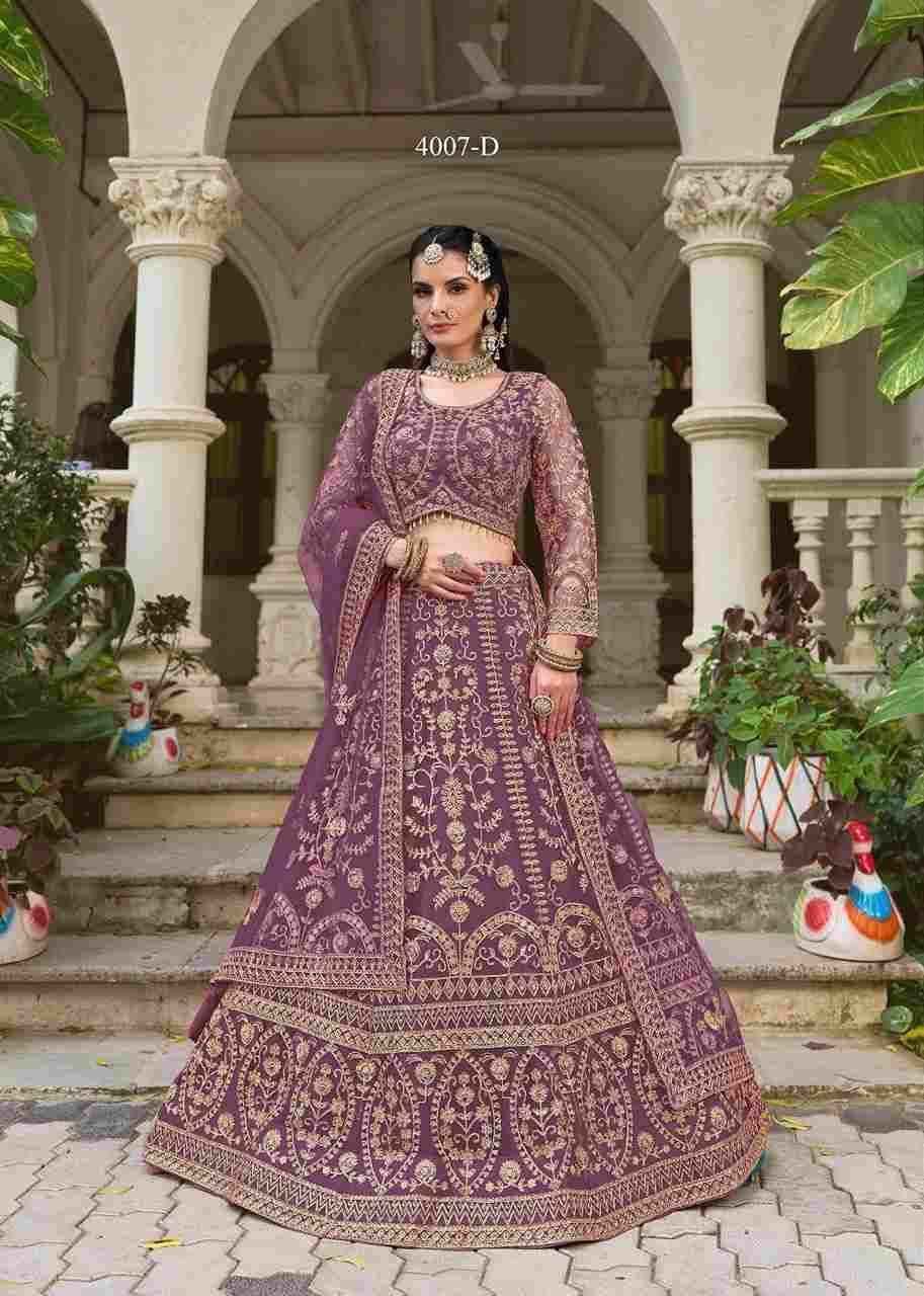 Bidai Vol-2 By Senhora Dresses 4007-A To 4007-D Series Designer Beautiful Collection Occasional Wear & Party Wear Pure Net Lehengas At Wholesale Price