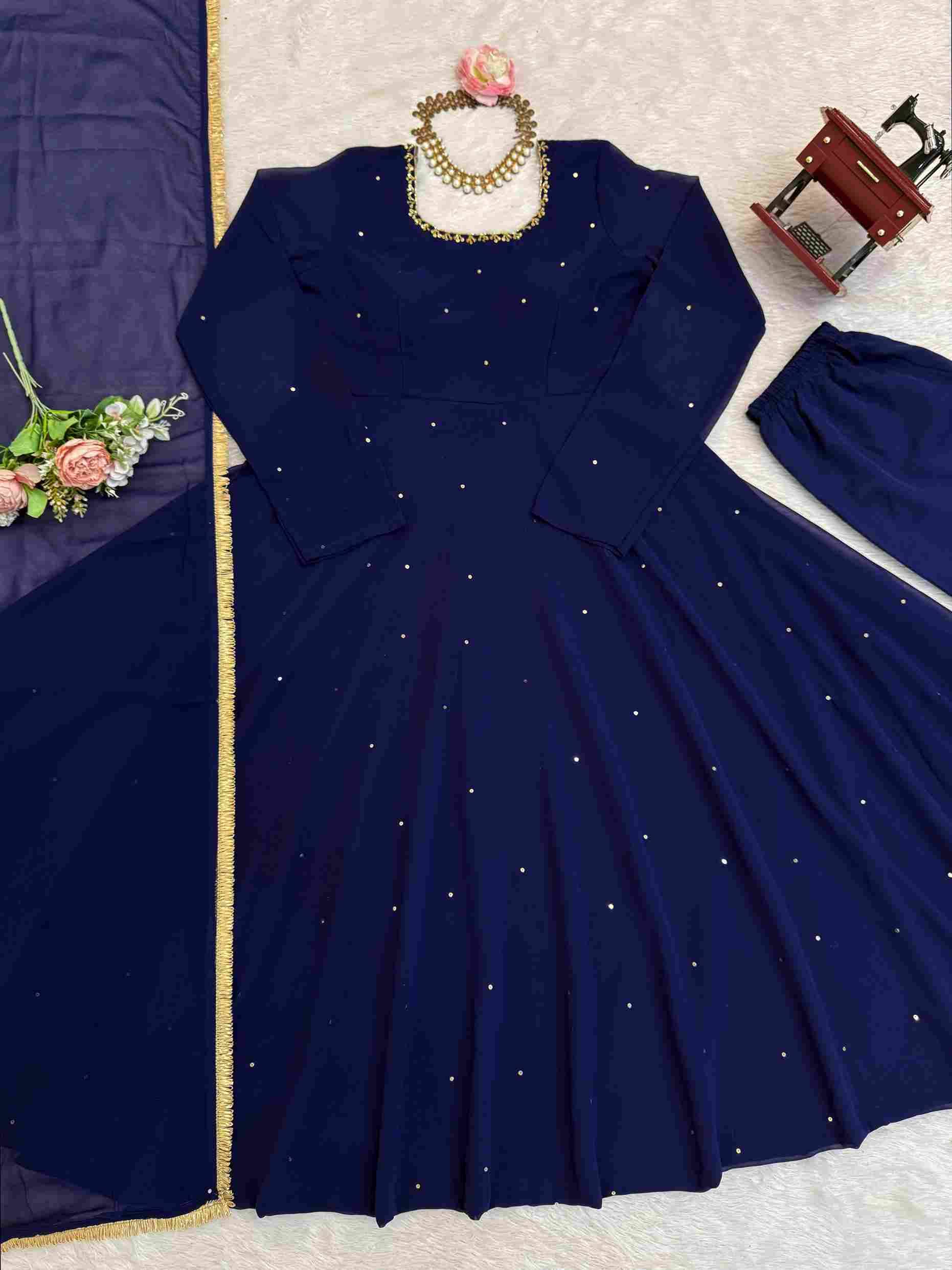 R-5967 By Fashid Wholesale Beautiful Suits Colorful Stylish Fancy Casual Wear & Ethnic Wear Faux Georgette Dresses At Wholesale Price