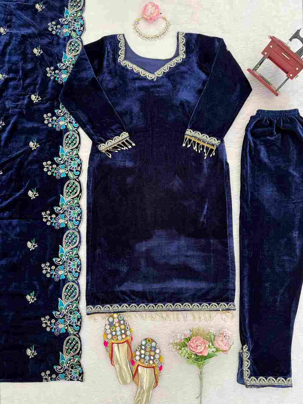 R-5936 Vol-3 By Fashid Wholesale Beautiful Festive Suits Colorful Stylish Fancy Casual Wear & Ethnic Wear Heavy Viscose Velvet Dresses At Wholesale Price