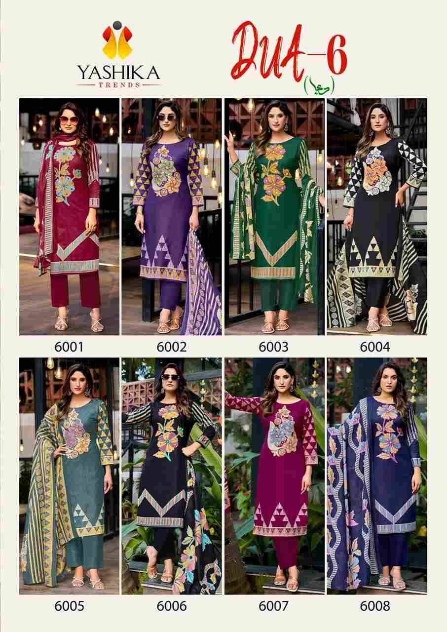 Dua Vol-6 By Yashika Trends 6001 To 6008 Series Beautiful Festive Suits Colorful Stylish Fancy Casual Wear & Ethnic Wear Pure Cotton Print Dresses At Wholesale Price