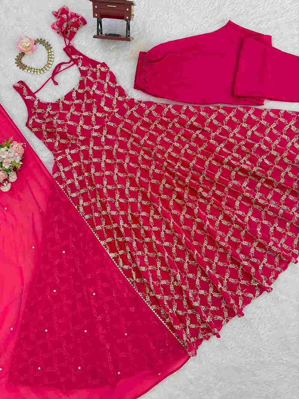 R-5958 By Fashid Wholesale Beautiful Suits Colorful Stylish Fancy Casual Wear & Ethnic Wear Faux Georgette Dresses At Wholesale Price