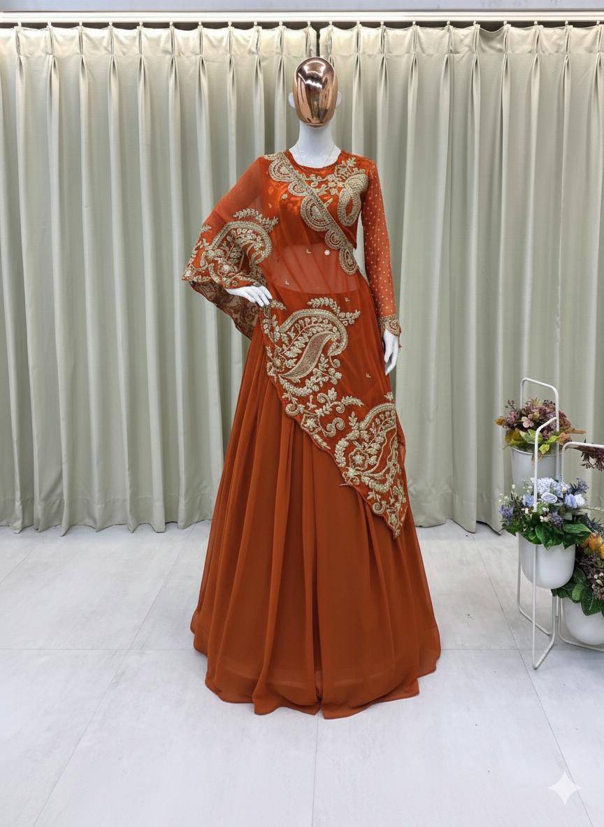 Be-400 By Fashid Wholesale 01 To 04 Series Designer Beautiful Collection Occasional Wear & Party Wear Georgette Embroidered Lehengas At Wholesale Price