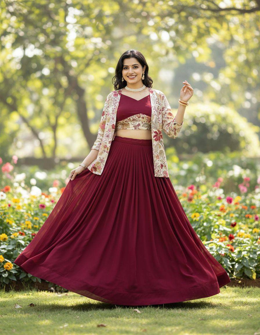 Gr-8216 By Fashid Wholesale 01 To 06 Series Navratri Wear Collection Beautiful Stylish Colorful Fancy Party Wear & Occasional Wear Georgette Lehengas At Wholesale Price