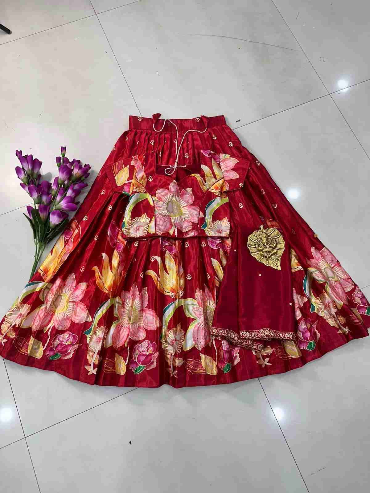 Pv-Kids Lehenga Vol-30 By Fashid Wholesale 01 To 05 Series Designer Beautiful Collection Occasional Wear & Party Wear Pure Heavy Shimmer Silk Lehenga At Wholesale Price