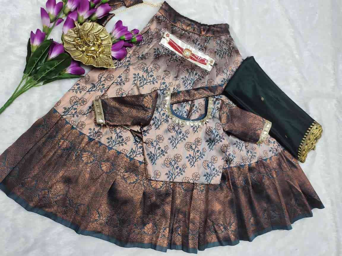 Pv-Kids Lehenga Vol-32 By Fashid Wholesale Designer Beautiful Collection Occasional Wear & Party Wear Lichi Silk Lehenga At Wholesale Price