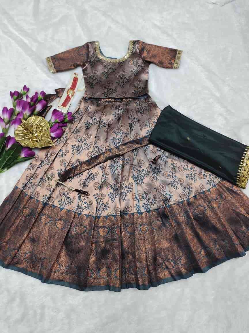 Pv-Kids Lehenga Vol-32 By Fashid Wholesale Designer Beautiful Collection Occasional Wear & Party Wear Lichi Silk Lehenga At Wholesale Price