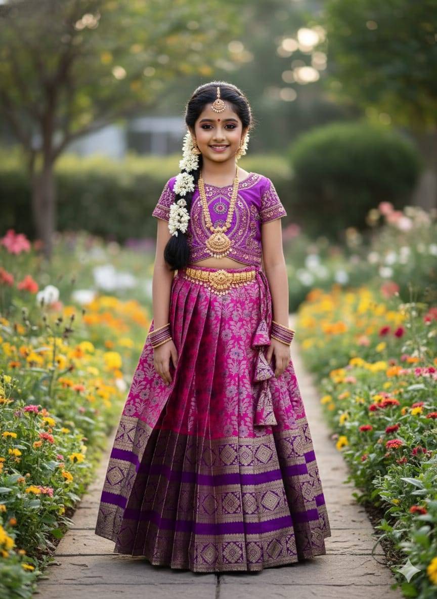 Pv-Kids Lehenga Vol-34 By Fashid Wholesale 01 To 02 Series Designer Beautiful Collection Occasional Wear & Party Wear Lichi Silk Lehenga At Wholesale Price