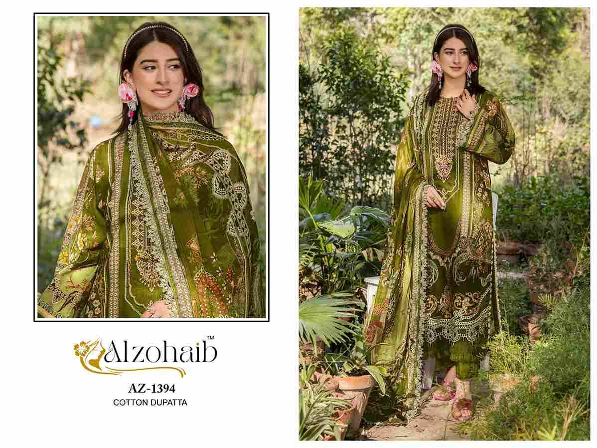 Aalsha Vol-2 By Alzohaib 1394 To 1397 Series Beautiful Pakistani Suits Stylish Fancy Colorful Party Wear & Occasional Wear Pure Cotton Print Dresses At Wholesale Price