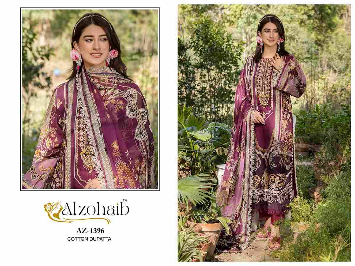 Aalsha Vol-2 By Alzohaib 1394 To 1397 Series Beautiful Pakistani Suits Stylish Fancy Colorful Party Wear & Occasional Wear Pure Cotton Print Dresses At Wholesale Price