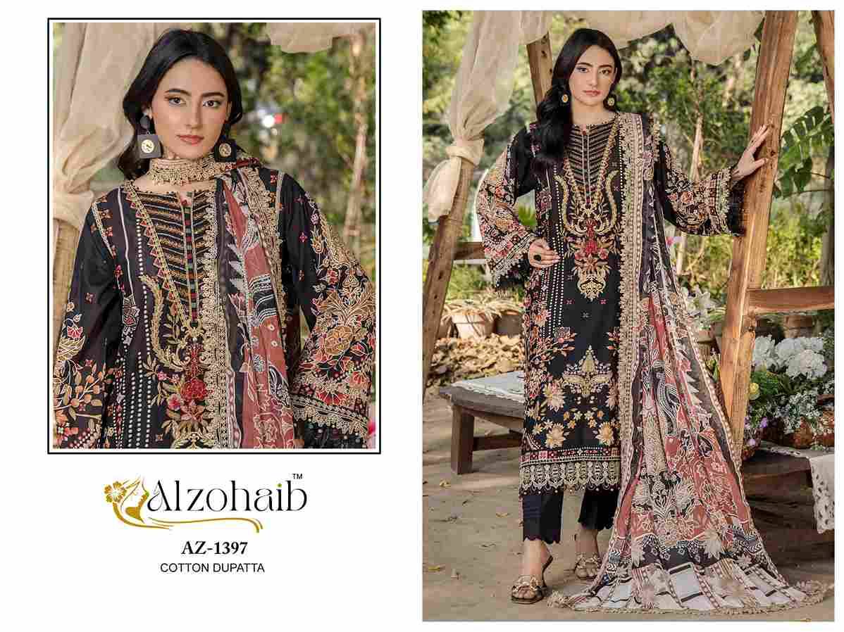 Aalsha Vol-2 By Alzohaib 1394 To 1397 Series Beautiful Pakistani Suits Stylish Fancy Colorful Party Wear & Occasional Wear Pure Cotton Print Dresses At Wholesale Price