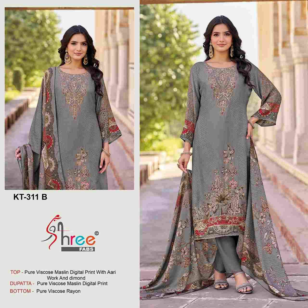Shree Fabs Hit Design KT-311 Colours By Shree Fabs KT-311-A To KT-311-D Series Designer Pakistani Suits Beautiful Fancy Stylish Colorful Party Wear & Occasional Wear Pure Viscose Muslin Embroidery Dresses At Wholesale Price
