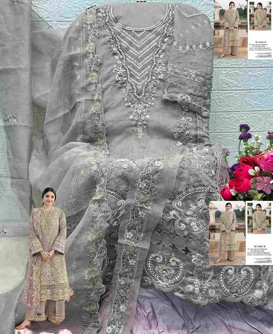 Shree Fabs Hit Design SF-5567 Colours By Shree Fabs SF-5567-A To SF-5567-D Series Beautiful Stylish Pakistani Suits Fancy Colorful Casual Wear & Ethnic Wear & Ready To Wear Kota Checks Embroidery Dresses At Wholesale Price