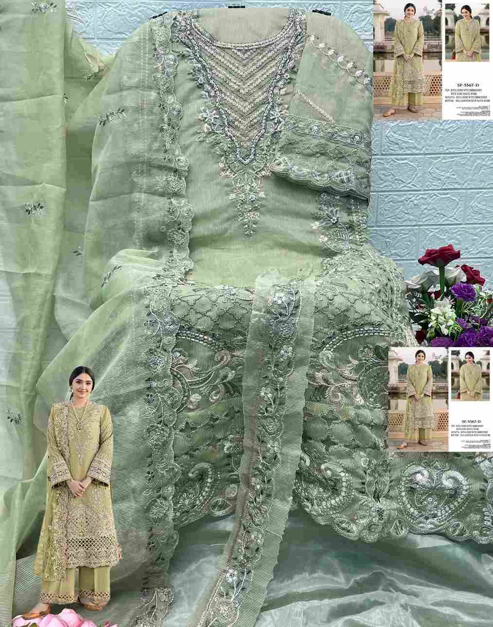 Shree Fabs Hit Design SF-5567 Colours By Shree Fabs SF-5567-A To SF-5567-D Series Beautiful Stylish Pakistani Suits Fancy Colorful Casual Wear & Ethnic Wear & Ready To Wear Kota Checks Embroidery Dresses At Wholesale Price