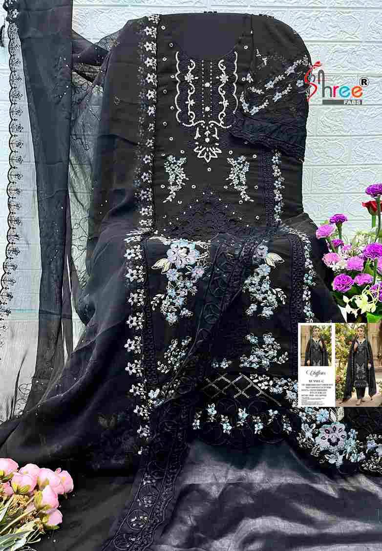Shree Fabs Hit Design SF-5551 Colours By Shree Fabs SF-5551-A To SF-5551-D Series Beautiful Stylish Pakistani Suits Fancy Colorful Casual Wear & Ethnic Wear & Ready To Wear Chiffon Embroidery Dresses At Wholesale Price
