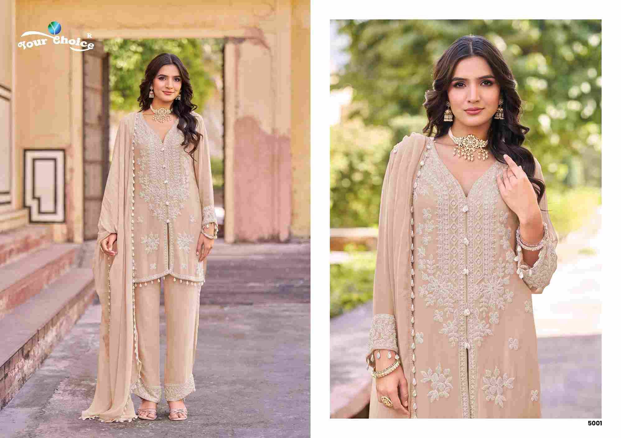 Delta By Your Choice 5001 To 5003 Series Beautiful Festive Suits Colorful Stylish Fancy Casual Wear & Ethnic Wear Chinnon Dresses At Wholesale Price