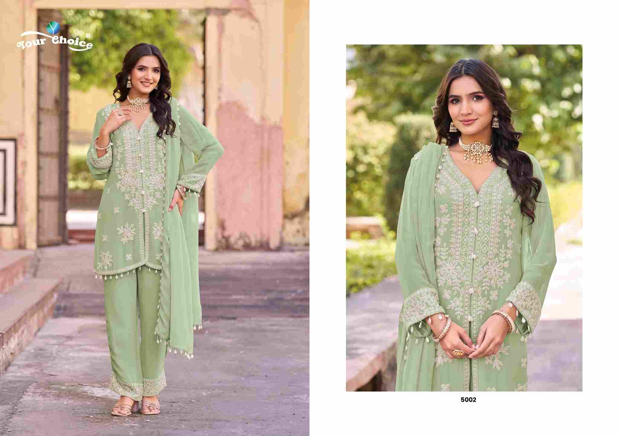 Delta By Your Choice 5001 To 5003 Series Beautiful Festive Suits Colorful Stylish Fancy Casual Wear & Ethnic Wear Chinnon Dresses At Wholesale Price