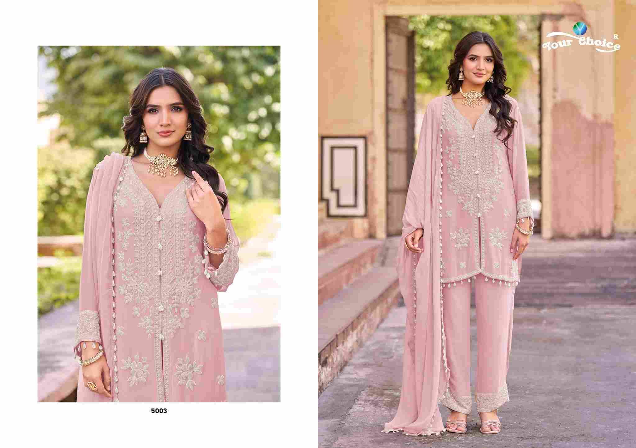 Delta By Your Choice 5001 To 5003 Series Beautiful Festive Suits Colorful Stylish Fancy Casual Wear & Ethnic Wear Chinnon Dresses At Wholesale Price