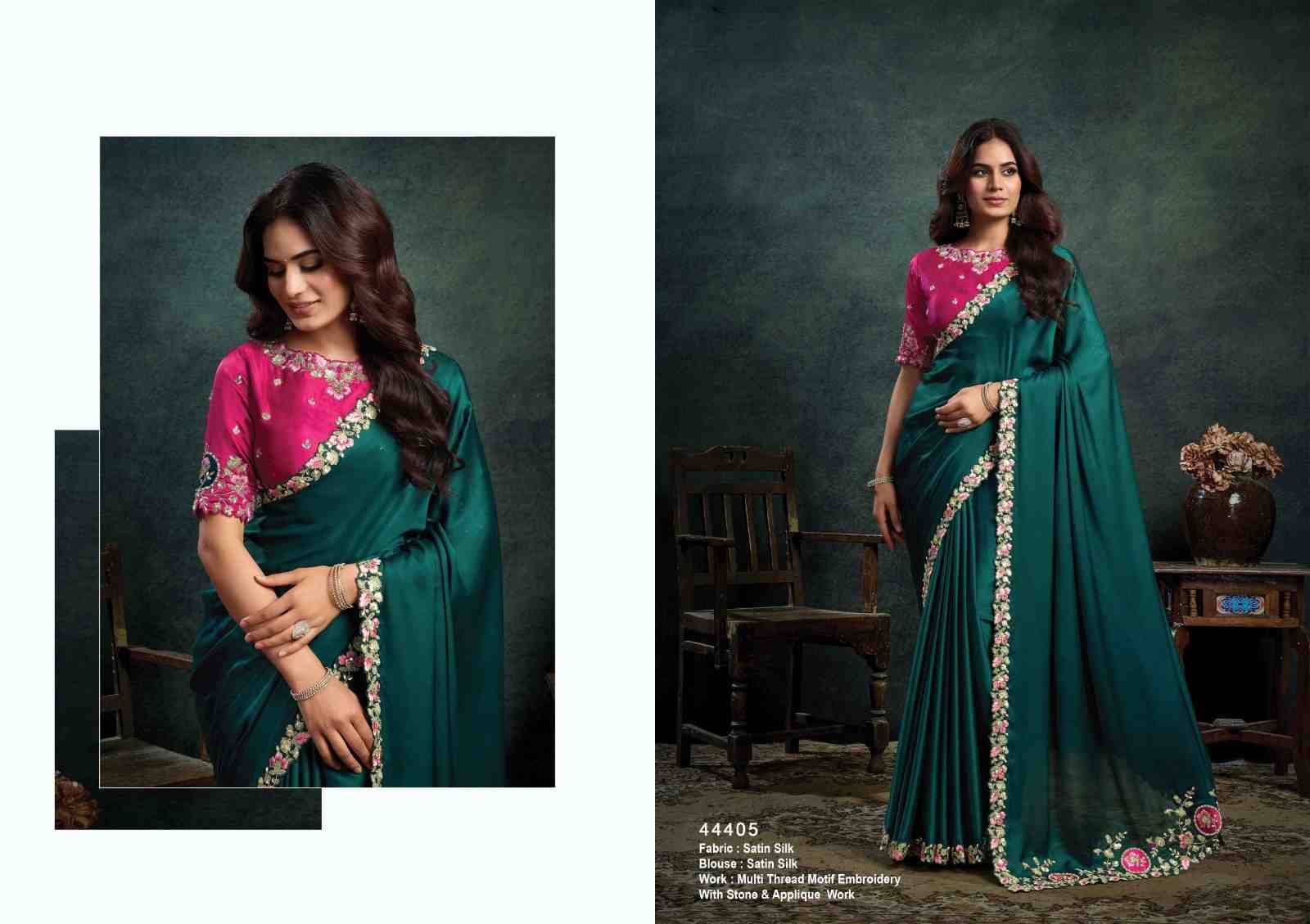 Rasika By Mahotsav Creation 44402 To 44418 Series Indian Traditional Wear Collection Beautiful Stylish Fancy Colorful Party Wear & Occasional Wear Pure Banarasi Crepe Silk Sarees At Wholesale Price