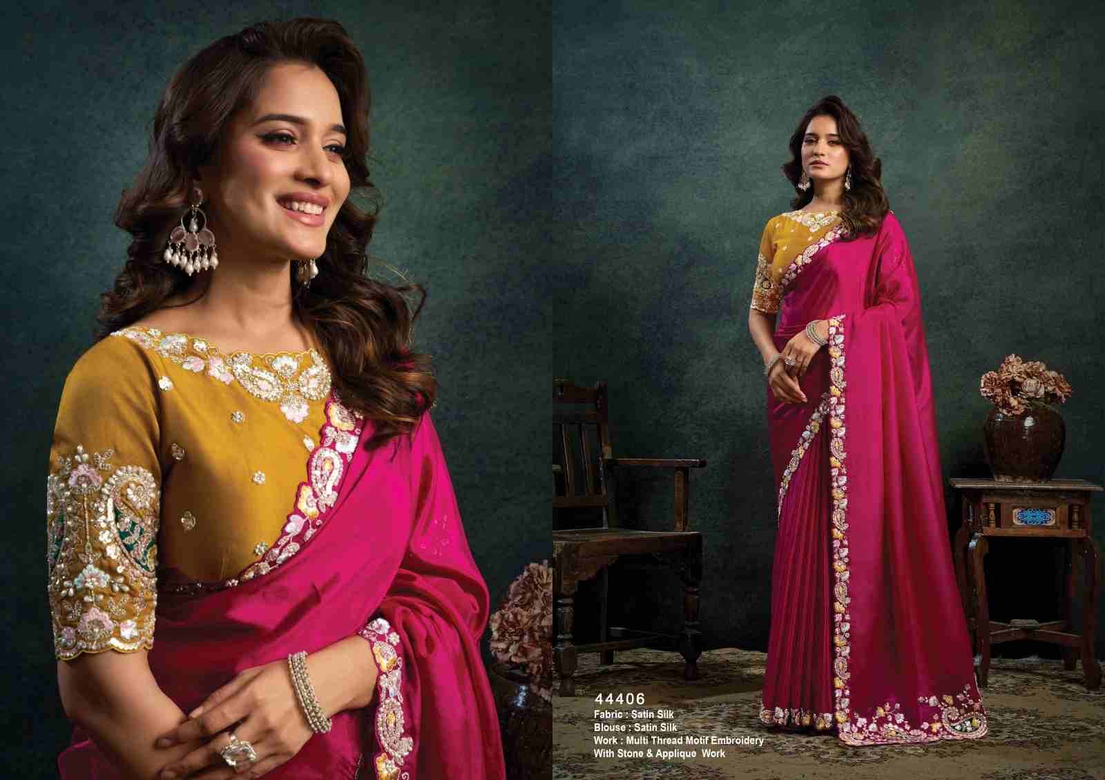Rasika By Mahotsav Creation 44402 To 44418 Series Indian Traditional Wear Collection Beautiful Stylish Fancy Colorful Party Wear & Occasional Wear Pure Banarasi Crepe Silk Sarees At Wholesale Price